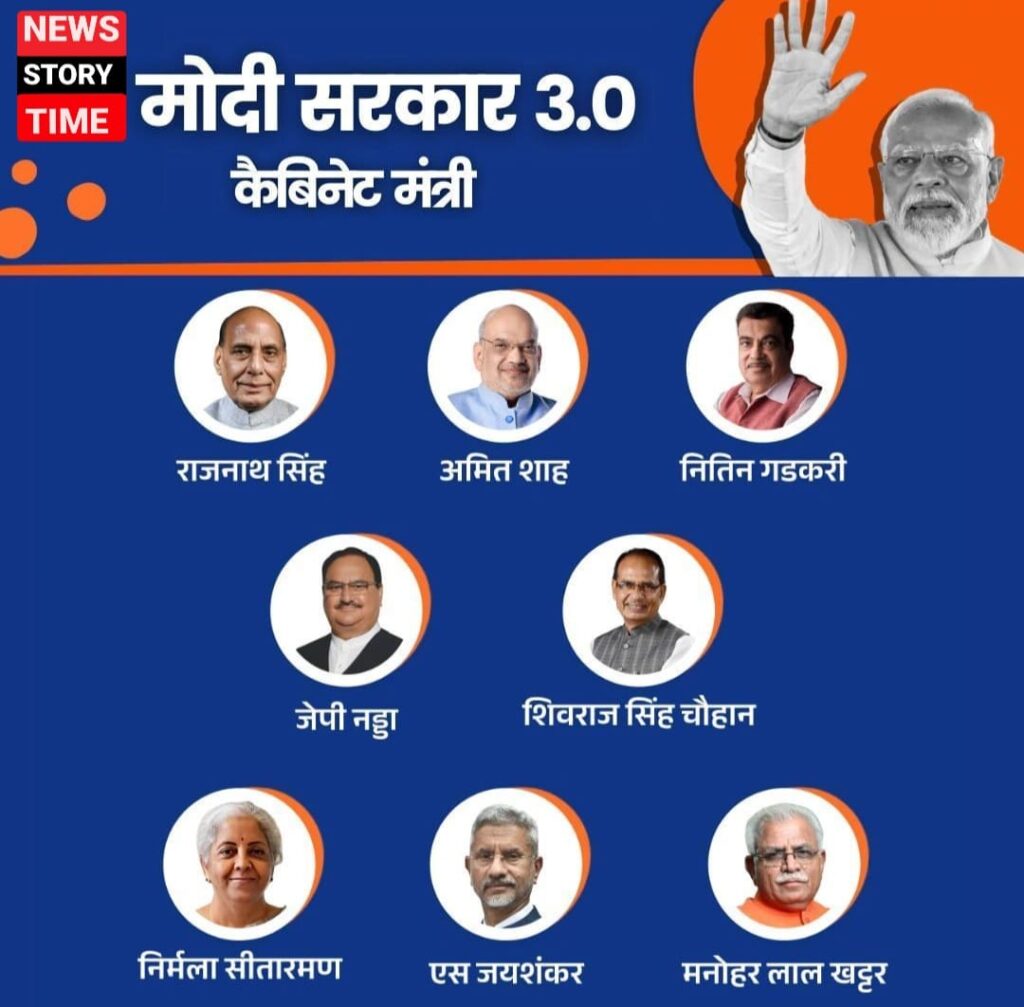 मोदी सरकार 3.0 कैबिनेट मंत्री