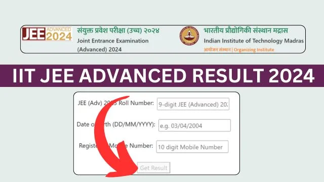 Joint Entrance Examination (Advanced) Conducted By: IIT Madras-